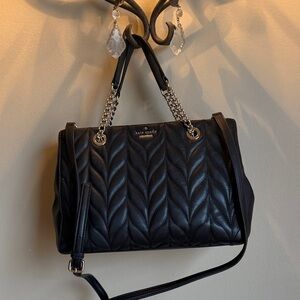 Kate Spade Black Quilted Leather Satchel